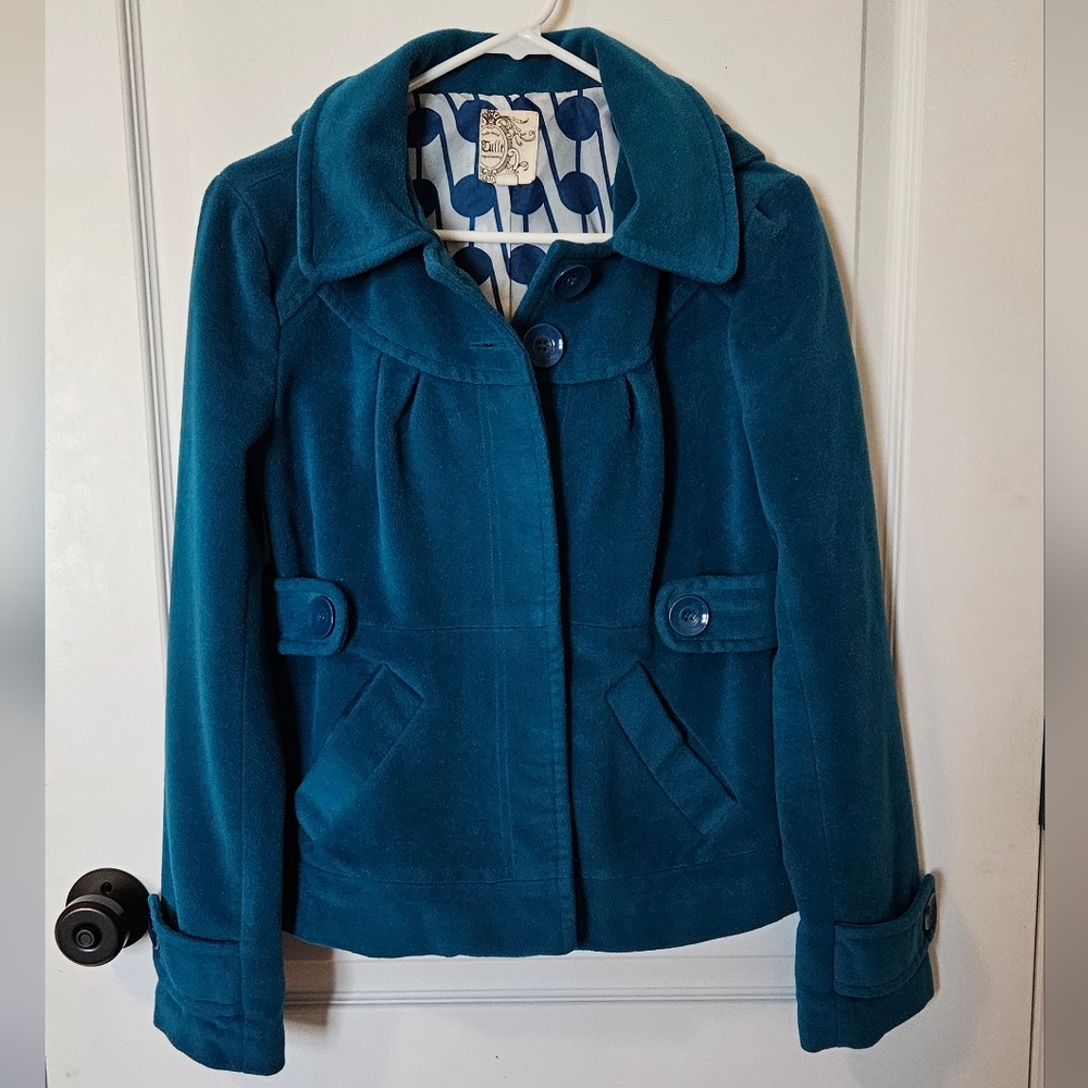 Tulle By Anthropology -Teal Women's Jacket - Lg